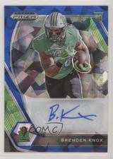 2021 Panini Prizm Draft Picks Blue Ice 62/75 Brenden Knox #DPA-BKN Auto 0eo6