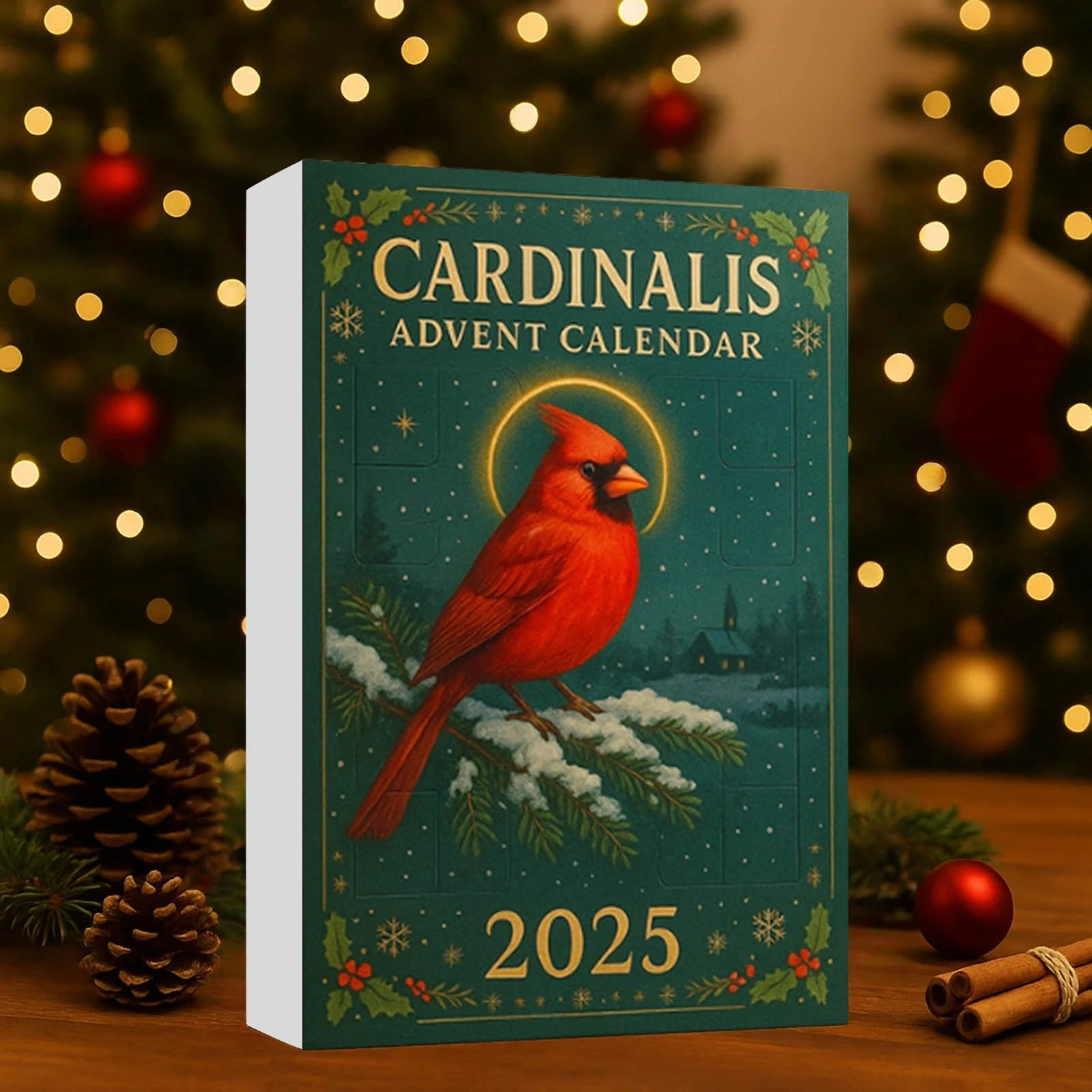 2025 Cardinalis Acrylic Advent Calendar 24 Days 2D Collectibles Decor