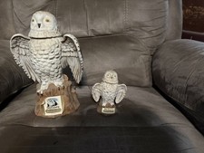 Ski Country Whiskey Decanters Large and Small Owls