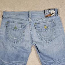 USA Men TRUE RELIGION 858 BILLY BOOTCUT DISTRESS Jeans 42x32