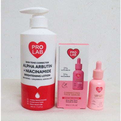 Pro Lab Alpha Arbutin + Niacinamide Brightening Body Lotion + Face Serum Combo