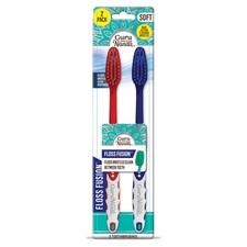 GuruNanda Floss Fusion Toothbrush with Dual 1 Count Pack of 2 , Multicolor