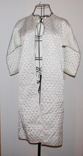 Papillon by Paula Carbone Vintage Quilted Robe Off White XS Open Front