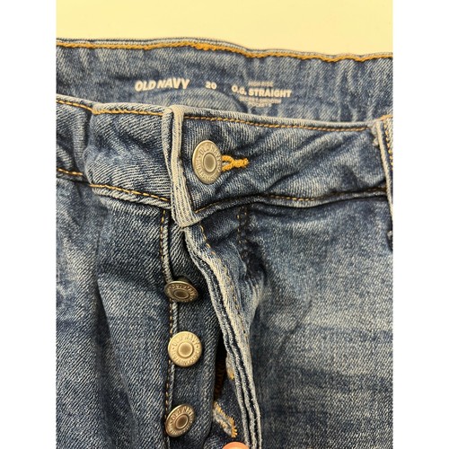 Old Navy Shorts Women 20 O. G. High Rise Denim Jean Rips Fray Raw Hem Button Fly - Picture 2 of 6