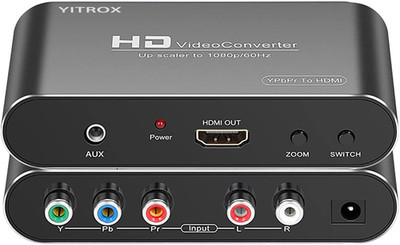 Component to HDMI Converter Upscaler Scaler, Ypbpr to HDMI Converter Support 108