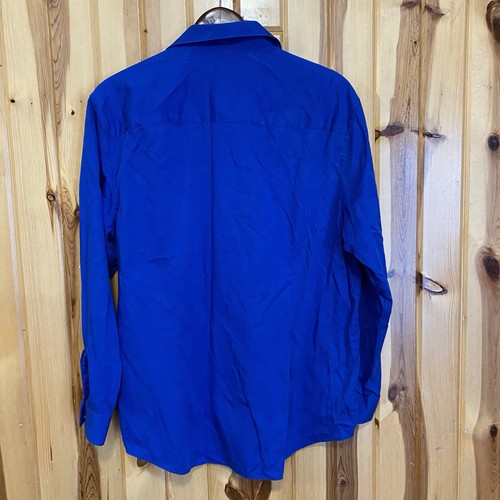 Kenneth Cole Reaction Shirt Men’s 17 Long Sleeve Button Up Blue Slim 32-33 - Picture 4 of 7
