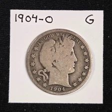 1904-O Barber Silver Half Dollar - Nice Better Date Type Coin