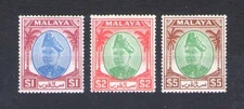 1949-55 Malaysian States - SELANGOR - Stanley Gibbons No. 108-110 - 3 High Value