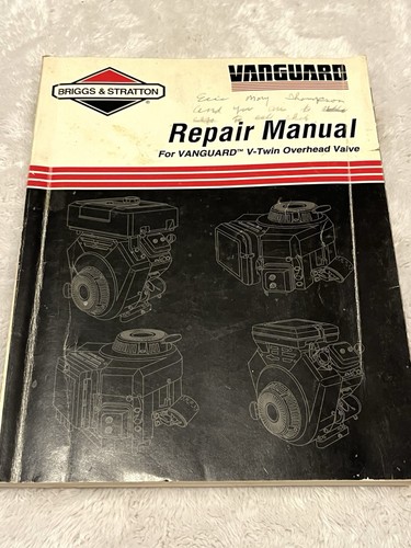 Briggs & Stratton 272144 Vanguard V-Twin OHV Repair Manual Used Overhead Valve