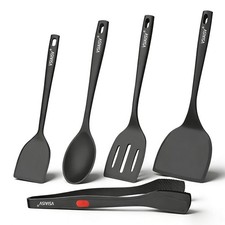 VSIAISV 5 Pack Silicone Kitchen Cooking Utensils Set - Spatula, Turner, Tongs...