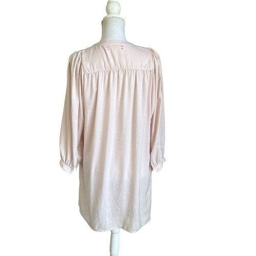 Xirena Hemdblusenkleid Baby Rosa Langarm Button Down Größe S - Bild 2 von 6