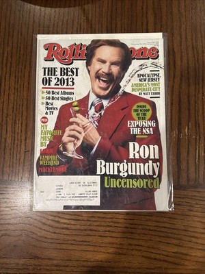 Rolling Stone Magazine Dec 19 2013 Ron Burgundy Bagged And Boarded!!!!