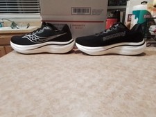 Woman's Saucony Ride 19 Black Silver Size 9 WIde S11056-100