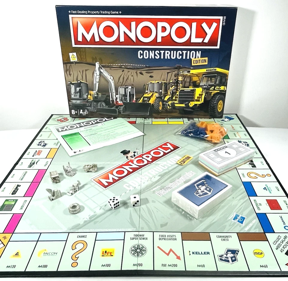 Monopoly Construction Edition Board Game 2023 Hasbro Games Sealed Contents - Image 3 of 4