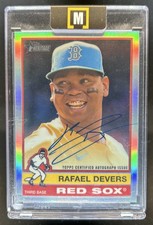 2025 Topps Heritage Rafael Devers Chrome Auto #BCA-RD Red Sox