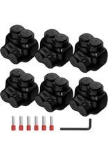 Joinfworld 2 Port Insulated Multi Tap Connector 3/0-6 Gauge Wire Connectors