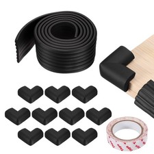 6.5 ft x 3.15 Inch Edge Corner Protector with 10 Corners, Black