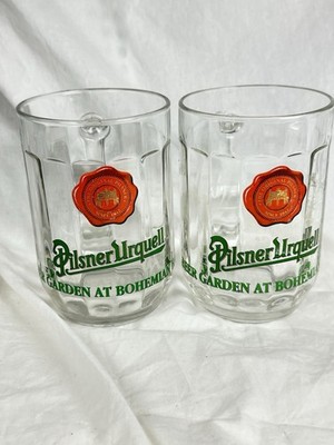 Pair Pilsner Urquell Bohemian Hall & Beer Garden Astoria 0.5L Mugs Steins
