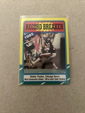 🟠1986 Topps Record Breaker Walter Payton #7 Chicago Bears Football Vintage
