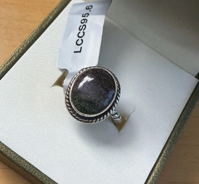 925 Silber Andamooka Australischer Opal Ring Größe L / M / Gemporia. / COA / Neu