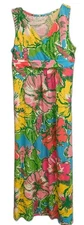 Girls Lilly Pulitzer Maxi Dress XL Sleeveless Bright Floral Cotton Surplice