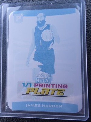 2025 Leaf Metal Printing Plate Cyan James Harden Card  1/1  HTF Printing Plate 