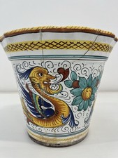 vaso Dipinto A Mano In Ceramica Ricco Deruta