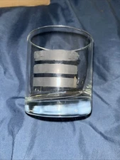 3 Bars Etched Glass Drinking Glass