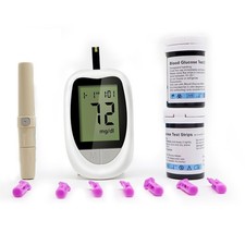 Diabetes Glucose Monitor Kit Home Use Tester with 50 Pcs Test Strips and Lancet