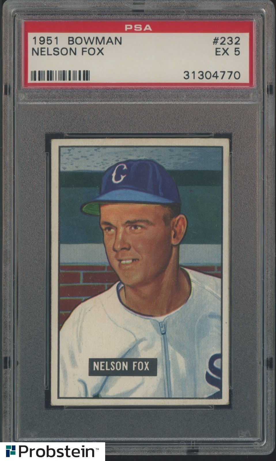 1951 Bowman #232 Nelson Nellie Fox Chicago White Sox RC Rookie HOF PSA 5 EX