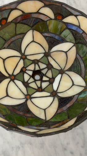 Spectrum Tiffany Style Stained Glass Flush Mount Ceiling Lamp Shade - Video 1 of 1