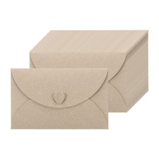 24pcs Card Envelopes 4x7 Inch - Envelopes Holder with Heart Clasp, Gray