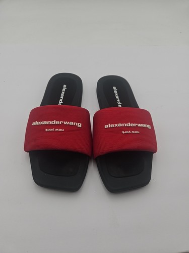 Sandali da piscina Alexander Wang rosso con logo taglia 41 - Foto 3 di 8