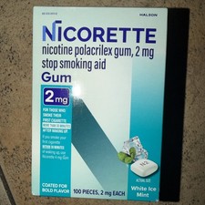 Nicorette OTC Stop Smoking Nicotine Gum, 2mg, 100ct - 775000 