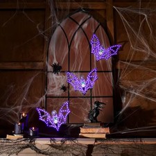 Halloween Classics - 12" Twinkling LED Bats 3-Pack - Brand New- Halloween Decor