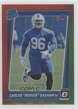 2021 Donruss Rated Rookie Optic Holo Red Green Preview Carlos Basham Jr 0q1r
