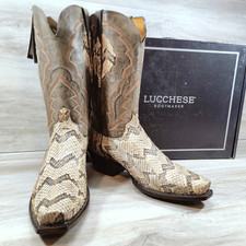 NEW Lucchese Canebrake Rattlesnake Cowboy Boo...