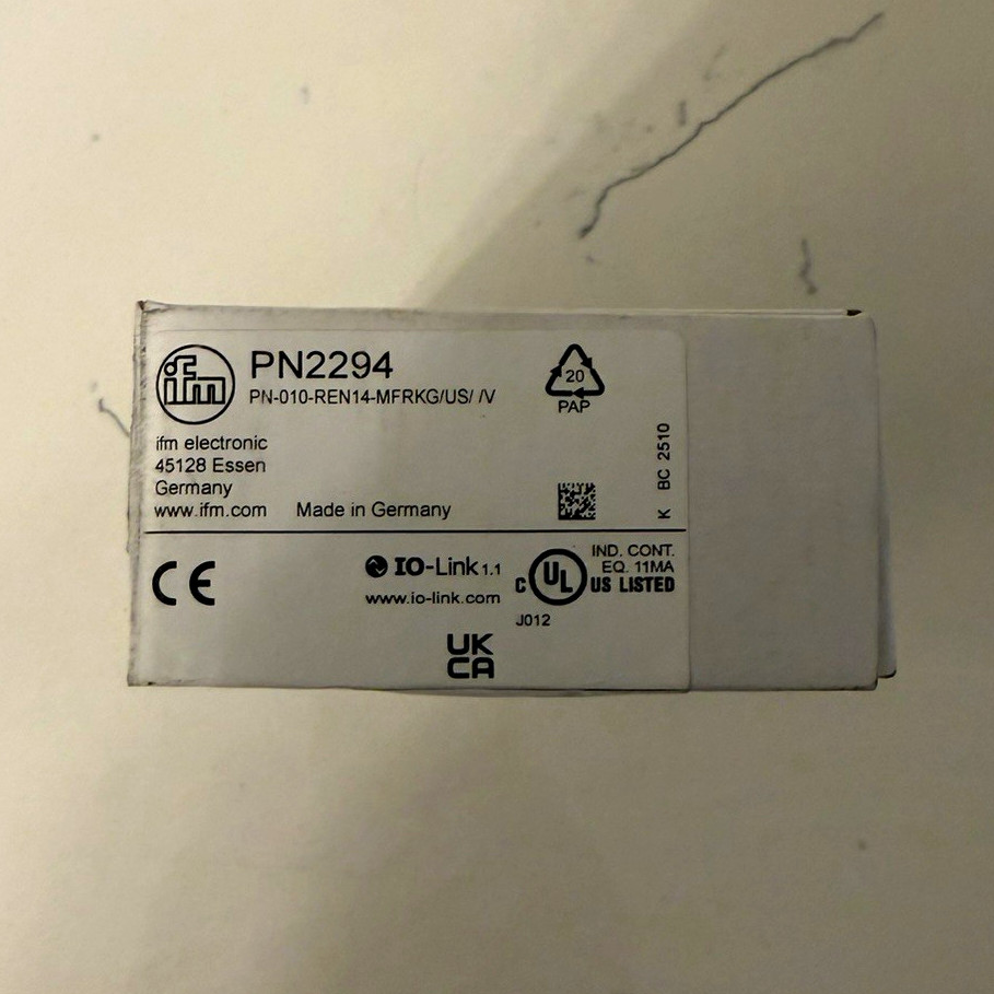 ifm PN2294 Sealed Gauge Pressure Sensor, Digital Output, DC, Piezo, SPDT