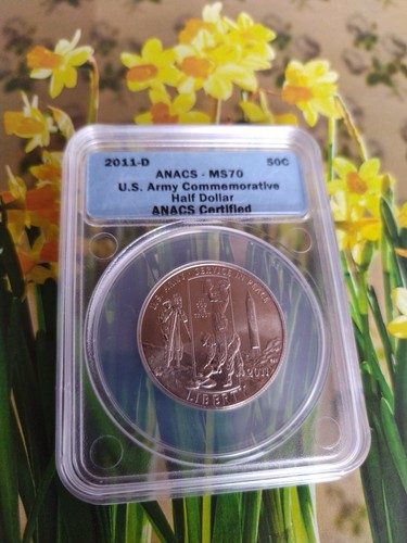 2011 D Half Dollar U.S. Army Commemorative Coin ANACS MS 70 very RARE 50 cent