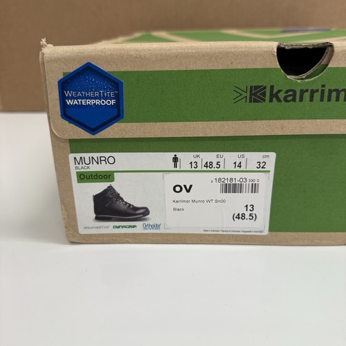 Stivali da passeggio Karrimor Munro da uomo in pelle nera UK 13 EU 48,5 - Foto 12 di 12