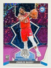 2021-22 Panini Mosaic Basketball Charles Bassey Fast Break Purple Prizm RC /50