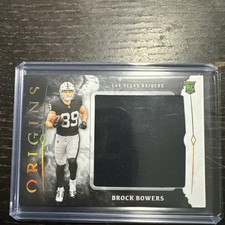 2024 Panini Origins -Rookie Jumbo Jerseys #RJJ-BBS Brock Bowers 19/199 (MEM, RC)