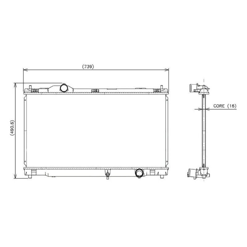 For Lexus IS250 2012-2015 Denso 221-3169 Engine Coolant Radiator Foto 2 de 2