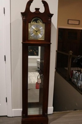 VINTAGE 90s HOWARD MILLER 610-739 NOTTINGHAM II GRANDFATHER CLOCK