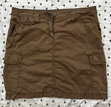 Y2K J. CREW Cargo Mini Skirt Sz 6 Brown Khaki