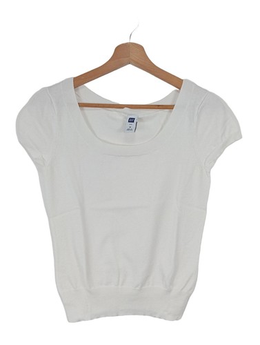 GAP Maglione a maniche corte Donna Taglia IT 42 bianco stile casual