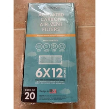 Activated Carbon Air Vent Filters for Home-20 Pieces 6”x12” Floor Vent Luxoton