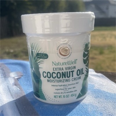 NatureWell Extra Virgin Coconut Oil Moisturizing Cream 16 oz Warm Coconut