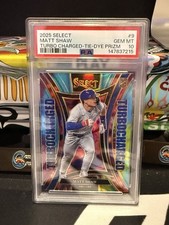 2025 Panini Select Turbo Charged Tye Die #9 Matt Shaw Rc #/25 PSA 10 TZ