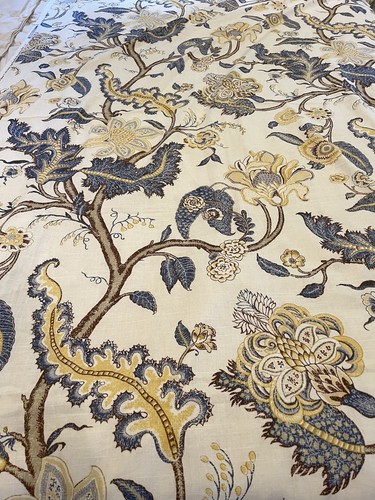 Tessuto country inglese vintage Laura Ashley NUOVO 55” x 3 iarde 11” floreale giacobino - Foto 1 di 9